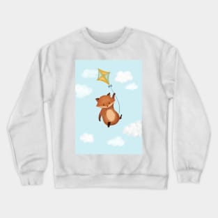 Sweet fox on a dragon Crewneck Sweatshirt